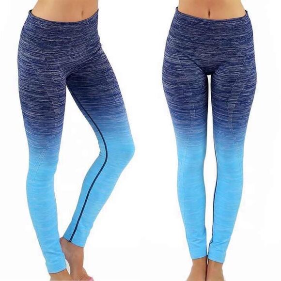 Ombré Blue Leggings Size Small - Picture 1 of 8